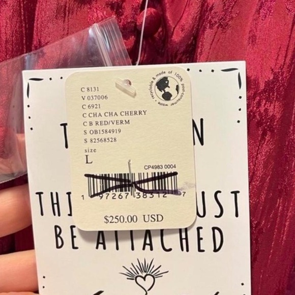 NWT FREE PEOPLE cha cha silky maroon maxi dress size medium - Picture 7 of 15